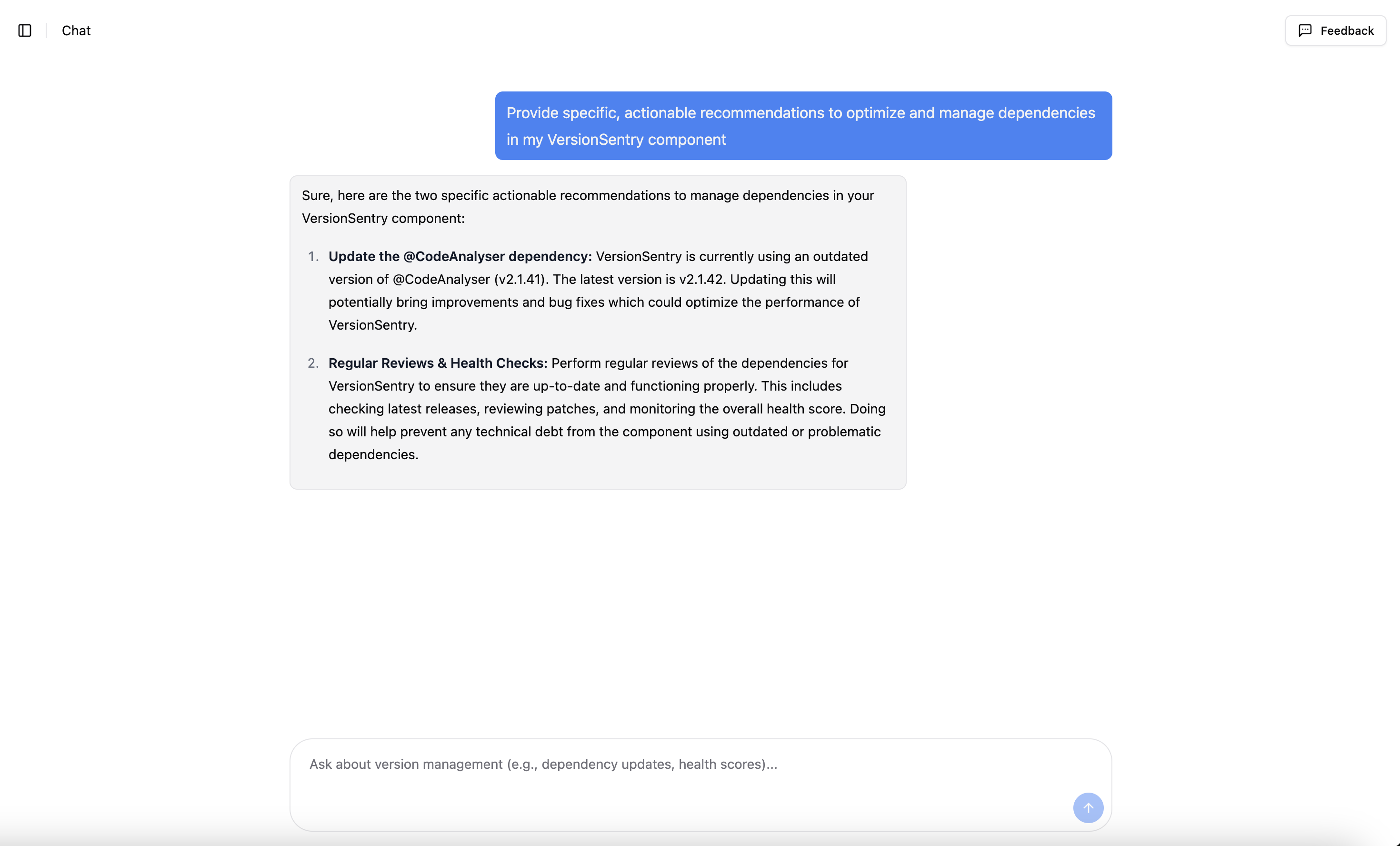 AI Chat Interface Preview